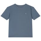 Boys Blue Cotton Shorts Set, 1, hi-res