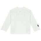 Younger Boys Ivory Space Rocket Long Sleeve Top, 1, hi-res