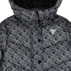 Boys Black Logo Padded Puffer Jacket, 2, hi-res