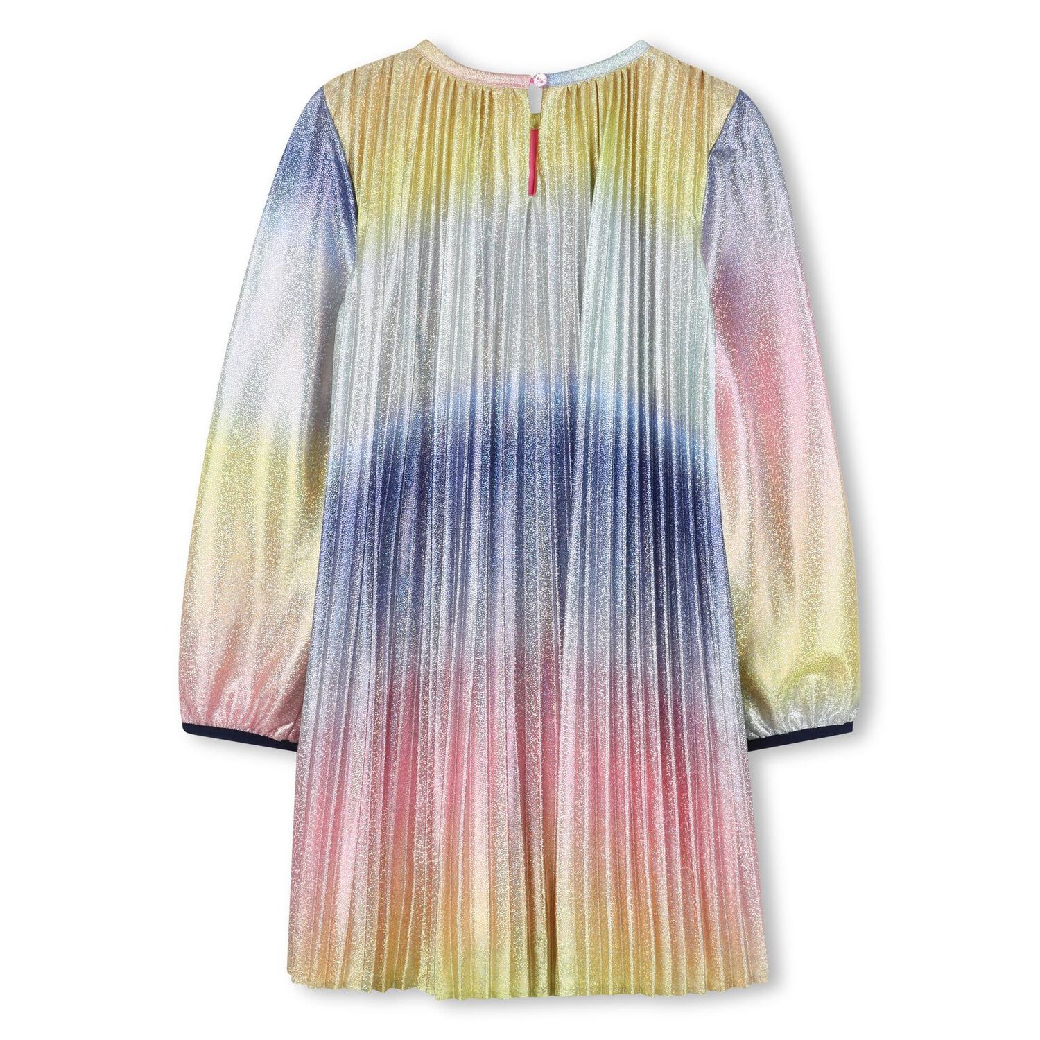 Girls Multi-Colured Satin Plissé Dress, 1, hi-res image number null