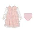 Baby Girls Pink Layered Tulle Dress Set, 1, hi-res
