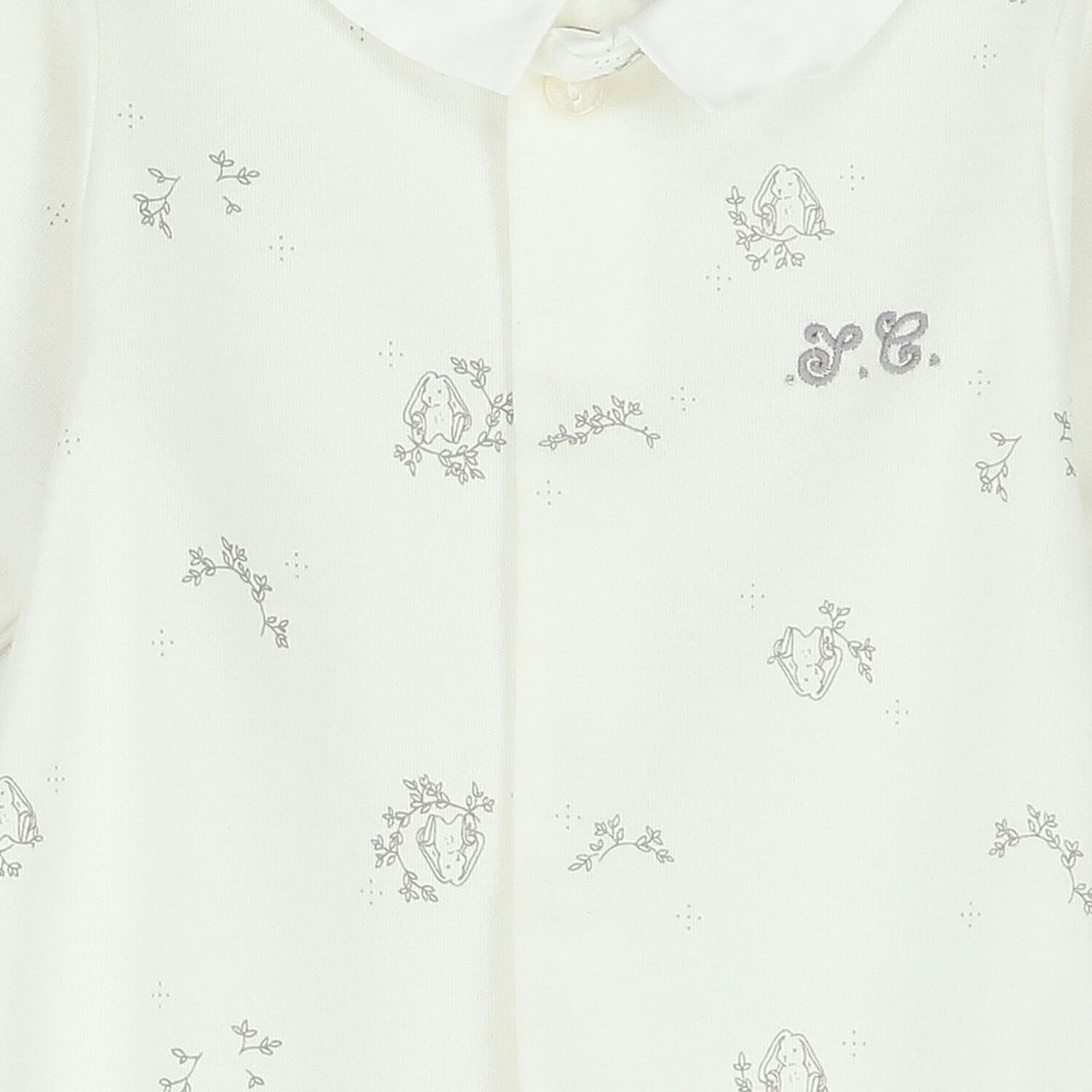 Ivory Rabbit Babygrow, 1, hi-res