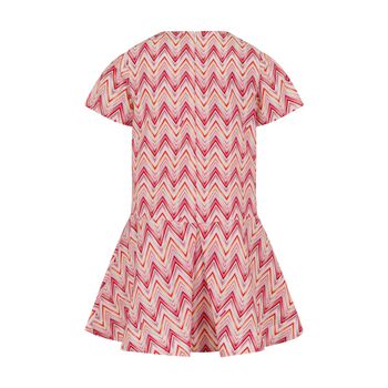 Girls Pink Zig Zag Dress