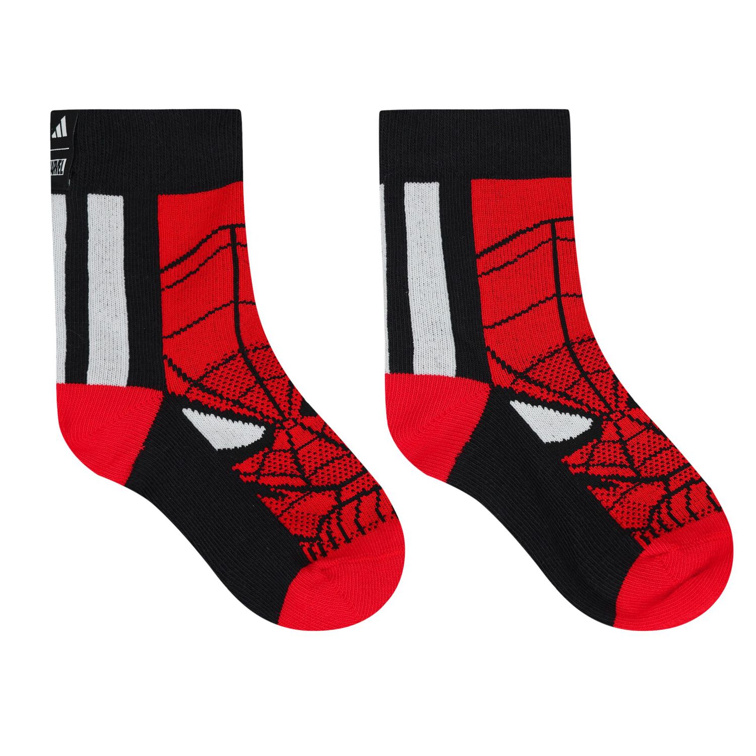 Boys Red & Black Spider Man Socks ( 3- Pack ), 1, hi-res image number null