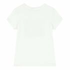 Girls White Logo T-Shirt, 1, hi-res