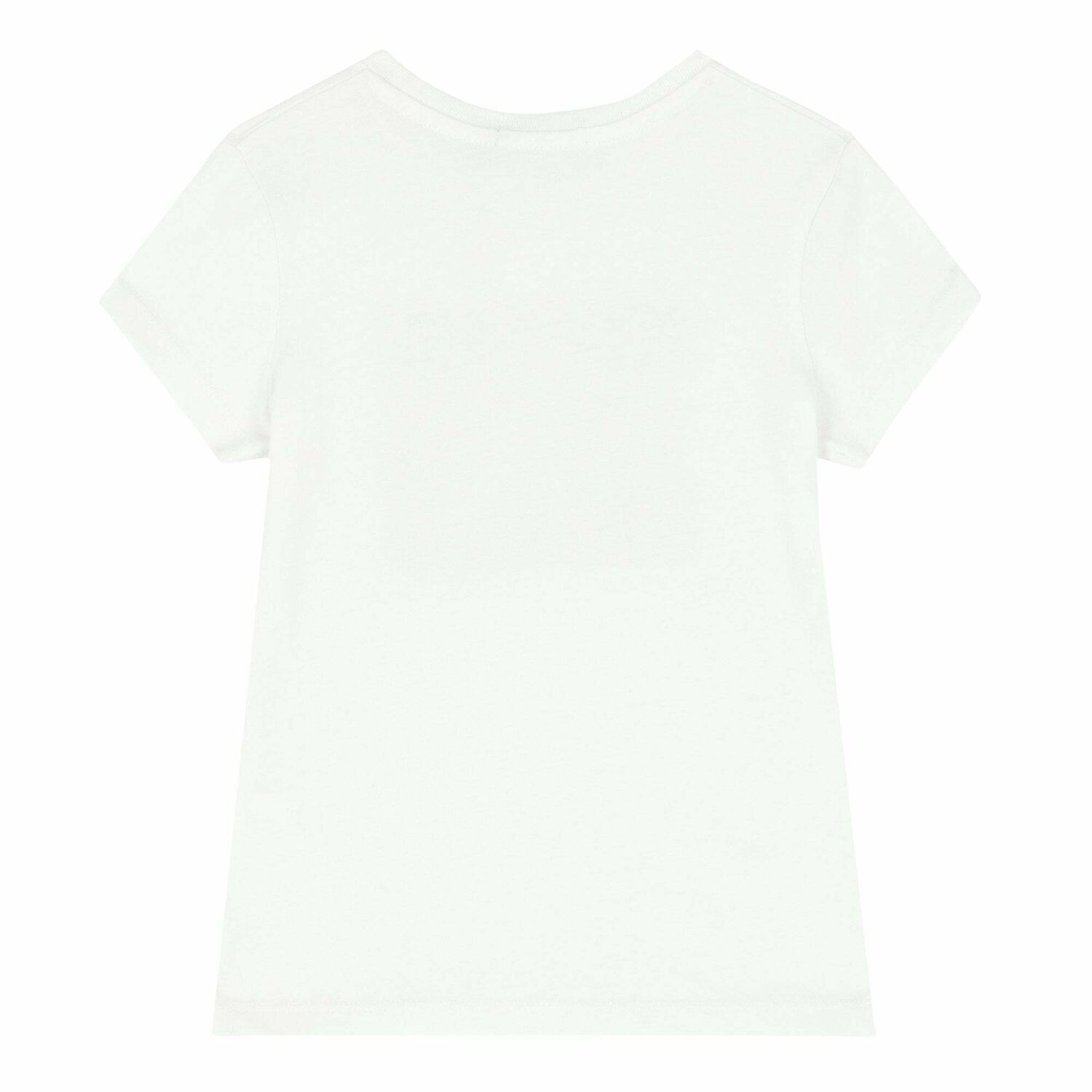 Girls White Logo T-Shirt, 1, hi-res