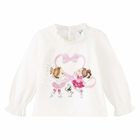 Younger Girls Ivory Ballerina Top, 1, hi-res