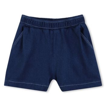 Younger Boys Navy Blue Logo Shorts