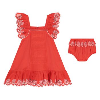 Younger Girls Red Dress Set