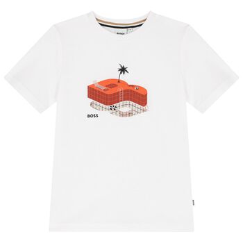 Boys White Logo T-Shirt