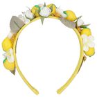 Girls Yellow Floral & Lemon Headband, 1, hi-res