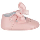 Baby Girls Pink Bow Pre Walker Shoes, 2, hi-res