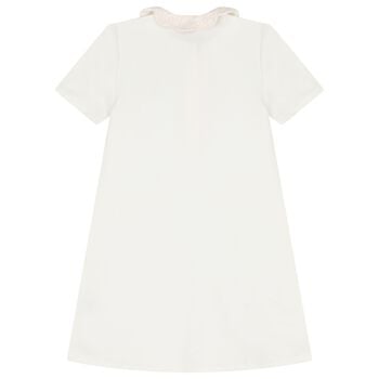 Girls Ivory Logo Dress