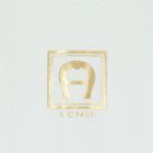 Baby Boys Blue & Gold Logo Babygrow, 3, hi-res