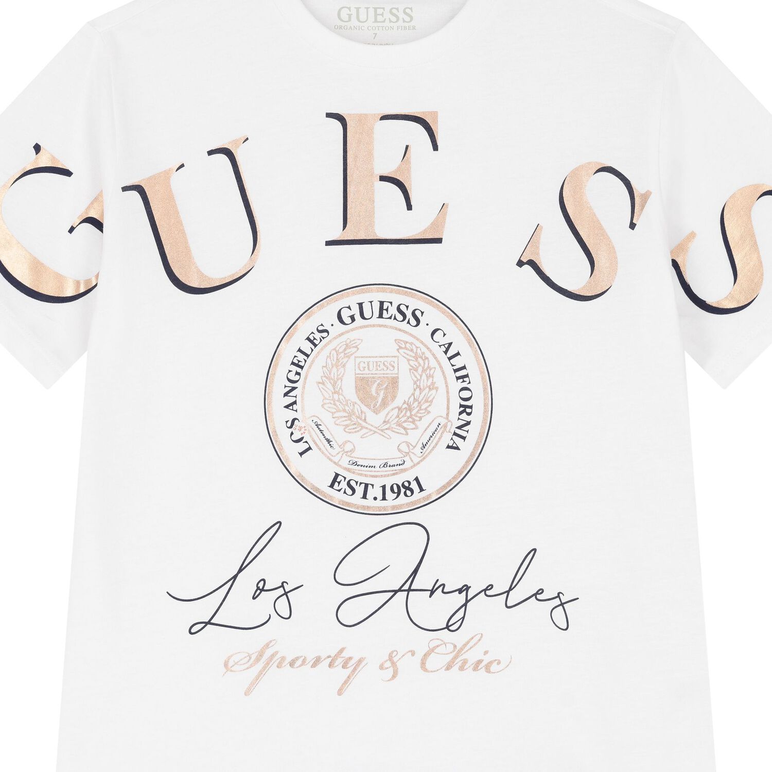 Girls White Logo T-Shirt, 1, hi-res