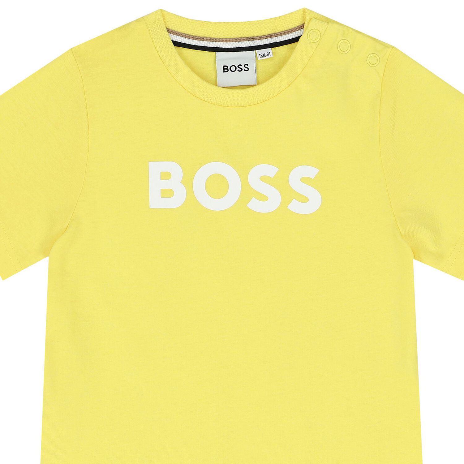 Younger Boys Yellow Logo T-Shirt, 1, hi-res