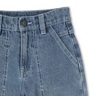 Boys Blue Logo Denim Shorts, 1, hi-res