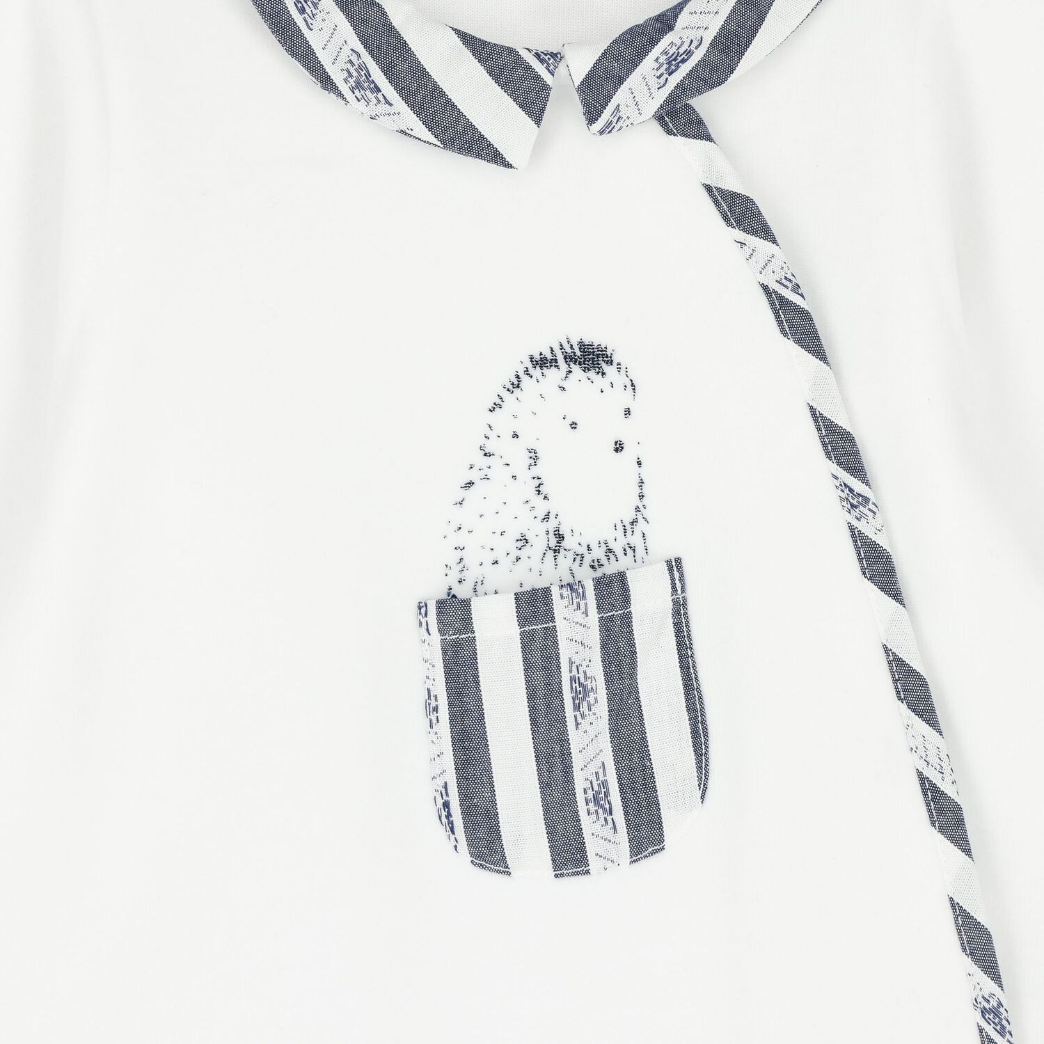 Baby Boys White & Navy Blue Babygrow, 1, hi-res image number null