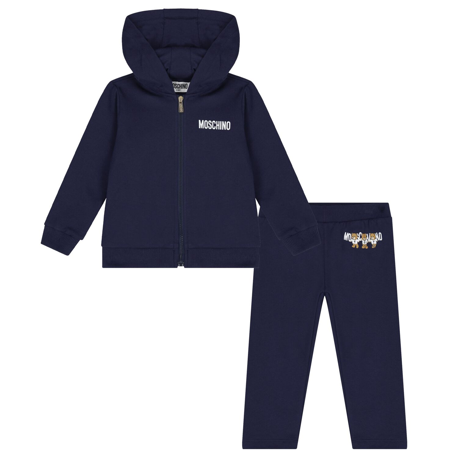 Navy Blue Teddy Bear Logo Tracksuit, 2, hi-res