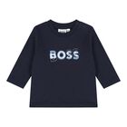 Baby Boys Blue & Navy Blue Logo Tracksuit Gift Set, 1, hi-res