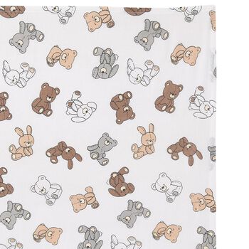 Baby Boys White Teddy Bear Blanket