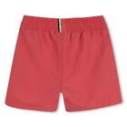 Younger Boys Red Logo Swim Shorts, 1, hi-res