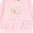 Baby Girls Pink & Gold Logo Babygrow, 2, hi-res