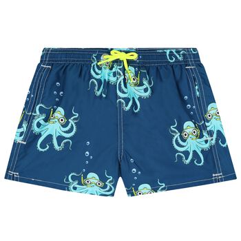 Boys Blue Octopus Swim Shorts