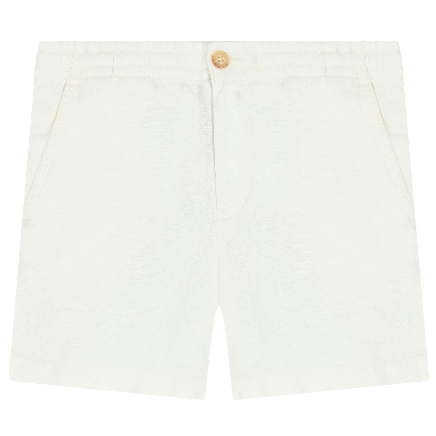 Boys White Logo Shorts, 1, hi-res
