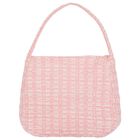 Girls Pink Bow Tweed Handbag, 1, hi-res