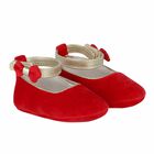 Baby Girls Red Velvet Pre Walker Shoes, 2, hi-res