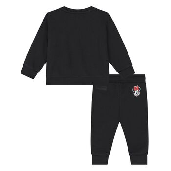 Younger Girls Black Minnie Mouse Tracksuit