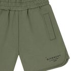Boys Green Logo Shorts, 2, hi-res