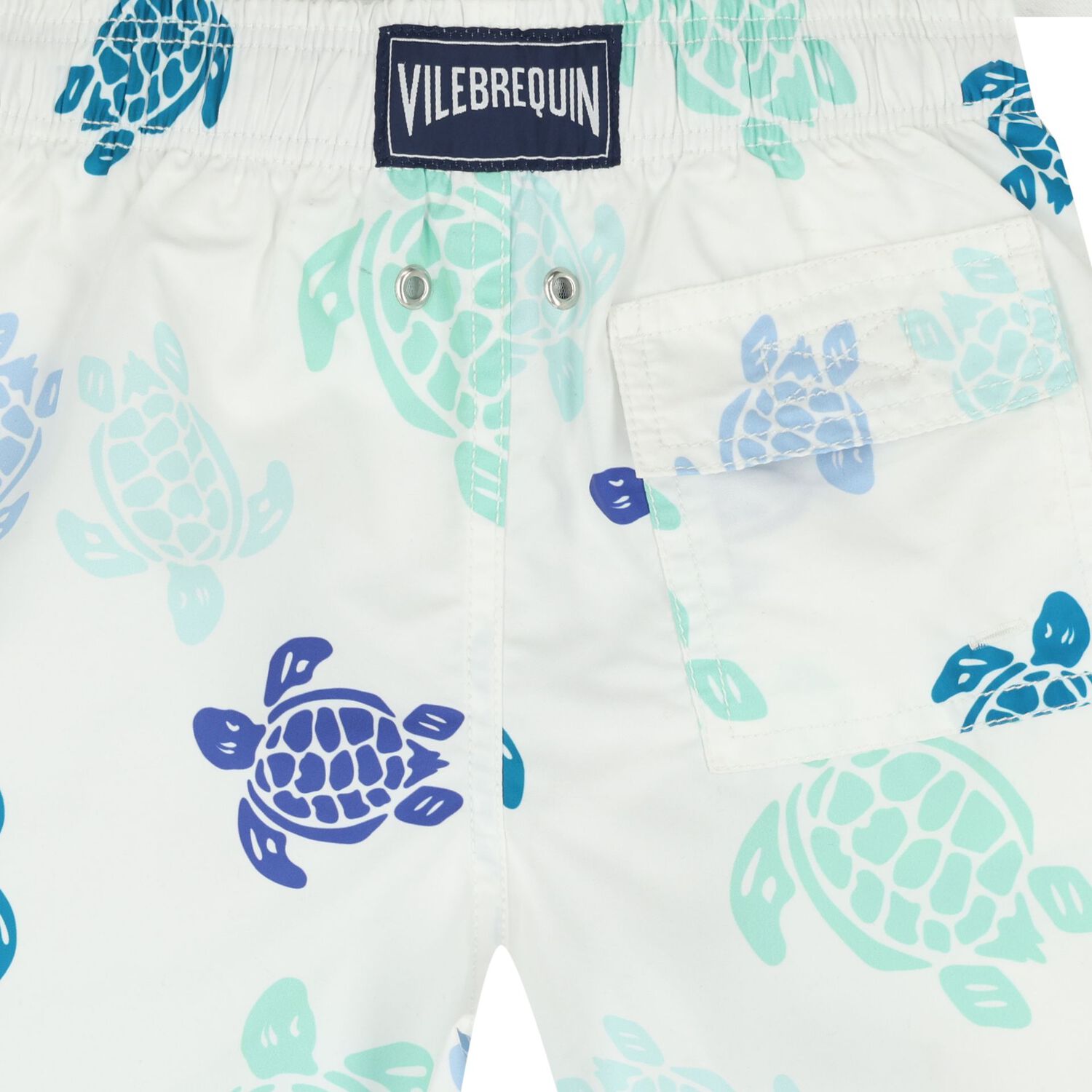 Boys Green Turtle Swim Shorts, 1, hi-res