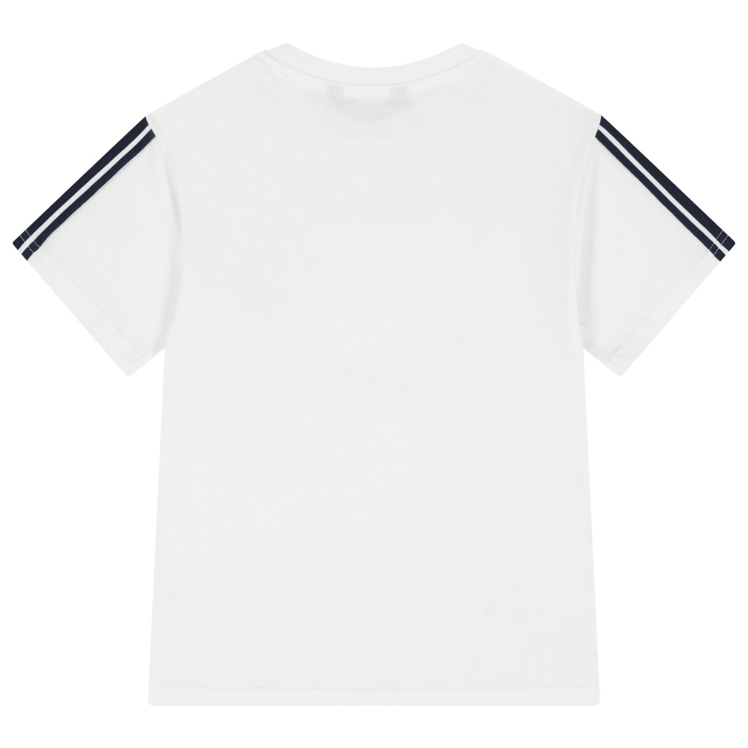 Boys White & Navy Blue Shorts Set, 1, hi-res