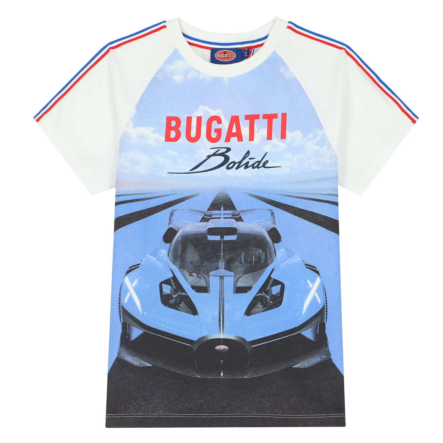 Boys White & Blue Logo T-Shirt, 1, hi-res