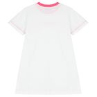 Girls White Logo Dress, 1, hi-res