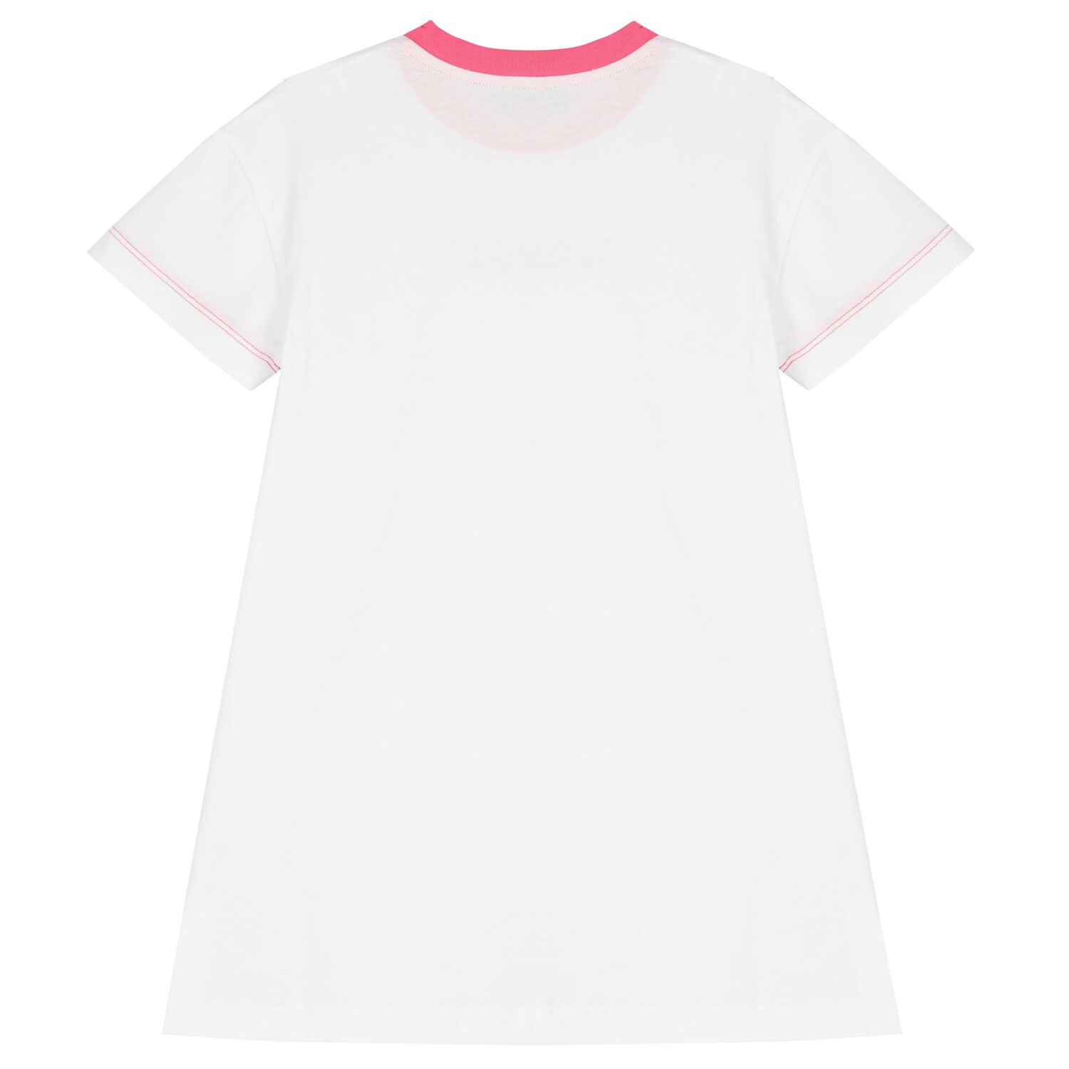 Girls White Logo Dress, 1, hi-res
