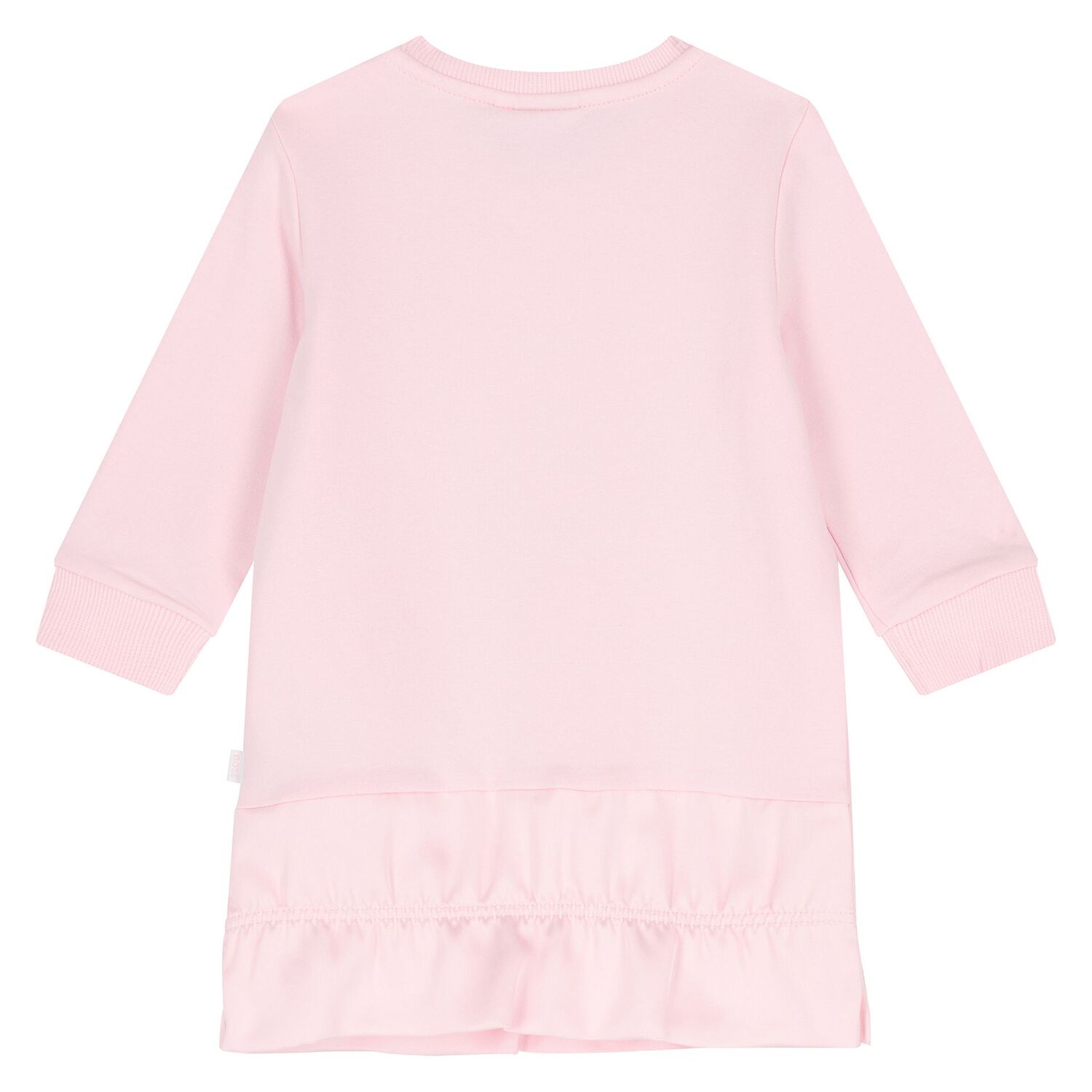 Younger Girls Pink Logo Dress, 1, hi-res