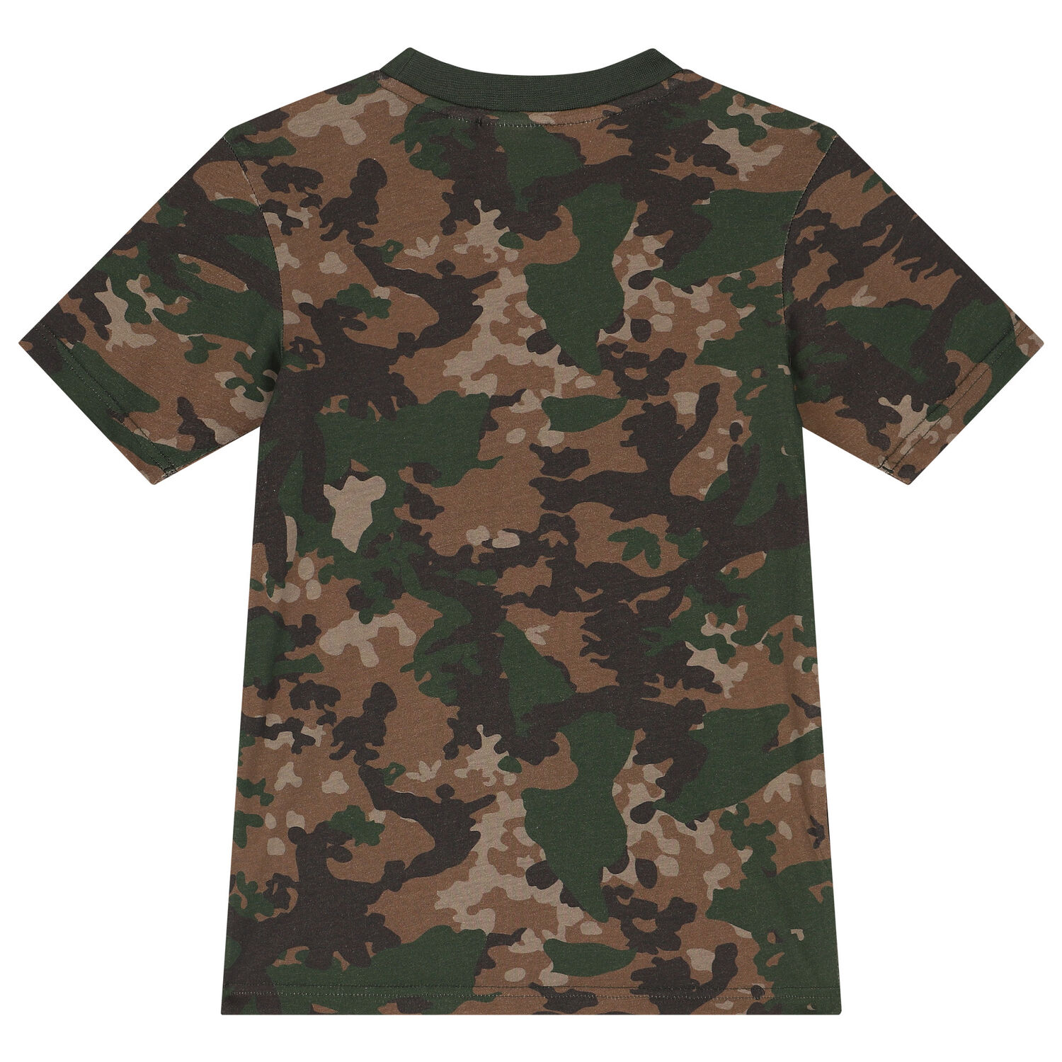 Black & Green Camouflage Trefoil Logo T-Shirt, 1, hi-res