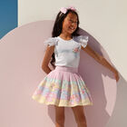 Girls Ivory & Pink Floral Skirt Set, 1, hi-res