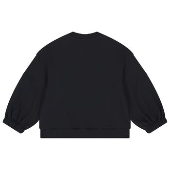 Girls Black Logo Sweatshirt