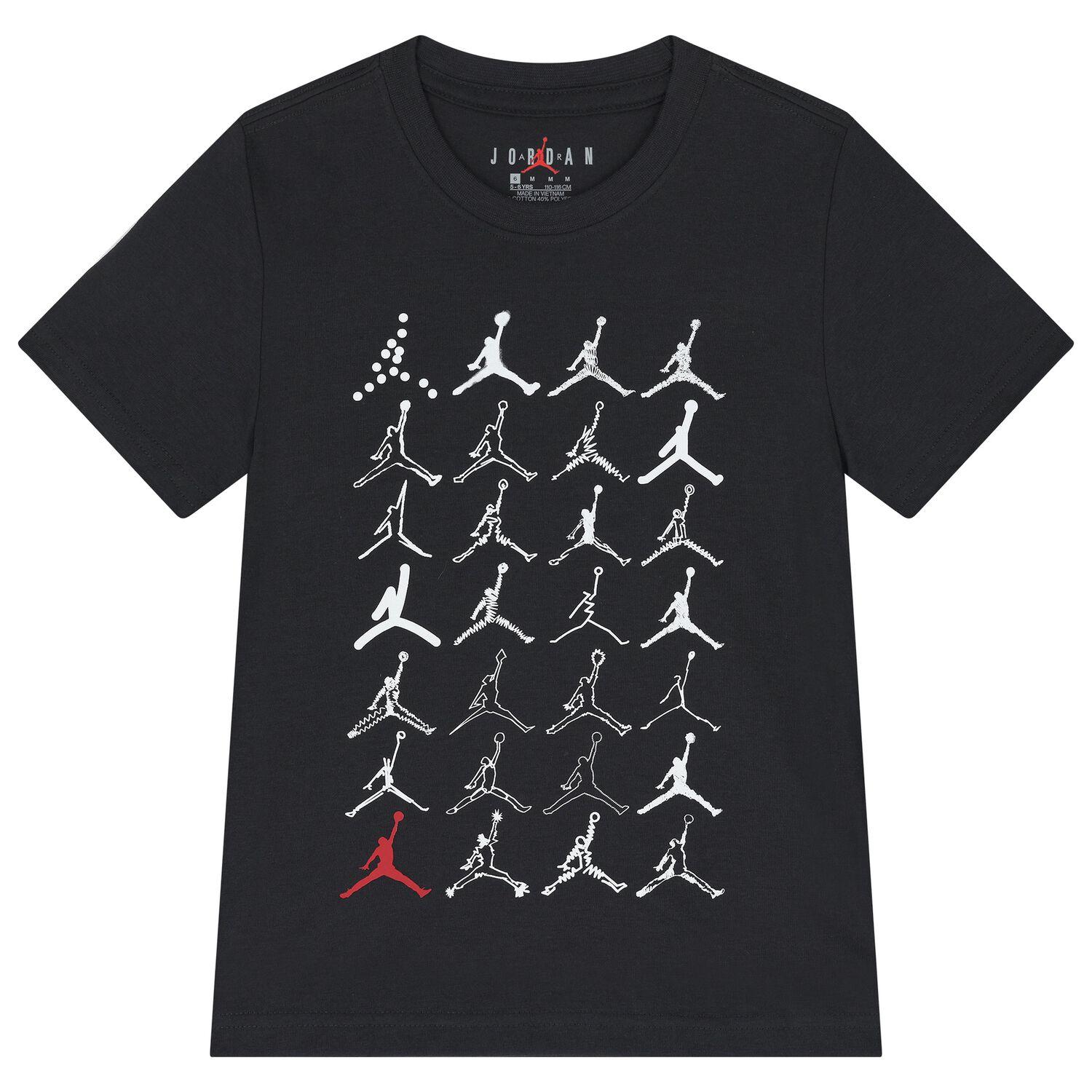 Boys Black Jordan Logo T-Shirt, 2, hi-res