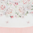 Baby Girls White & Pink Floral Dress, 1, hi-res