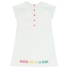 Girls White Heart Dress, 1, hi-res