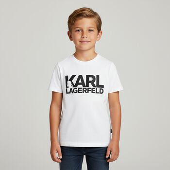 Boys White Logo T-Shirt