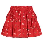Girls Red Planet Boke Tiered Skirt, 1, hi-res