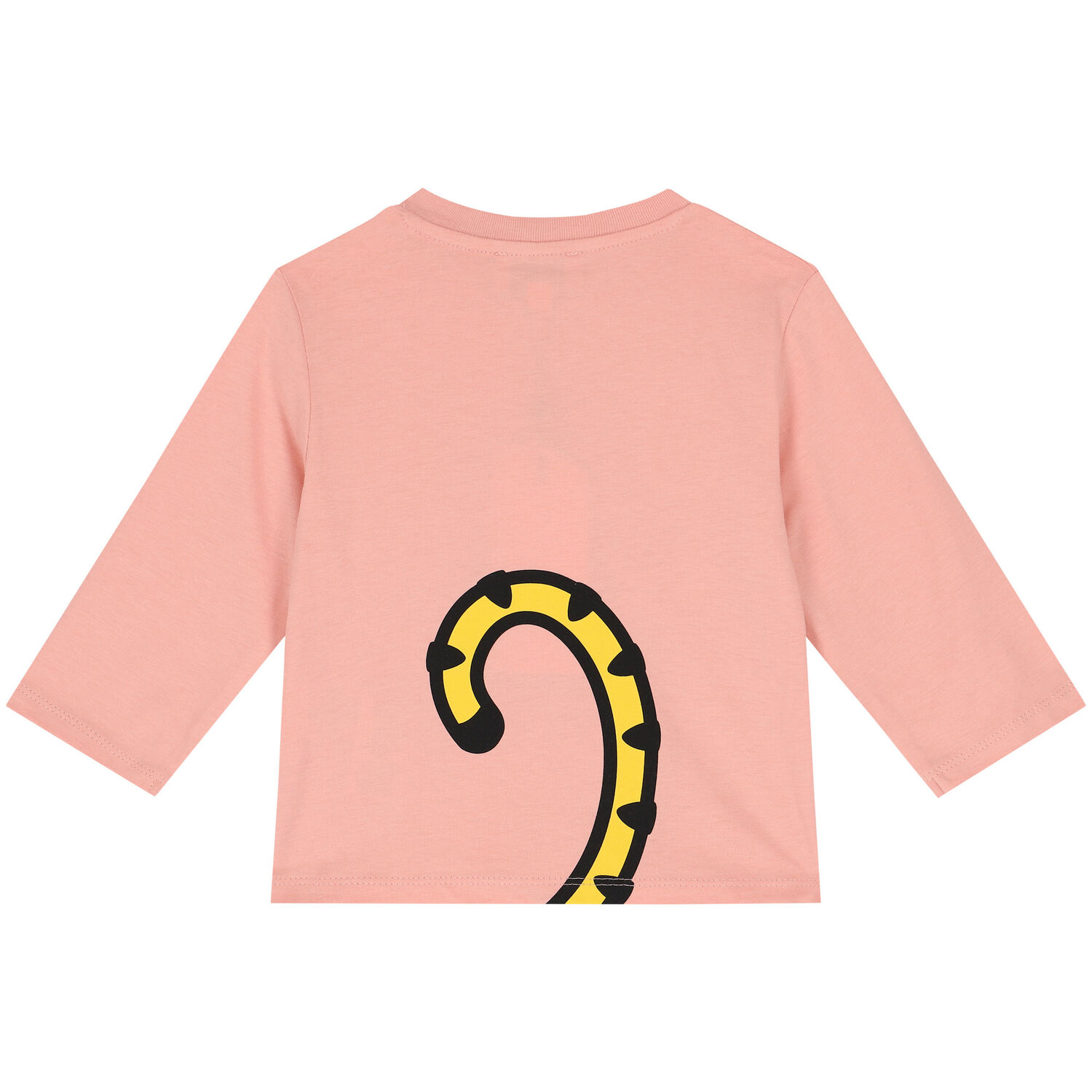 Girls Pink Tiger Logo Long Sleeve Top, 2, hi-res image number null