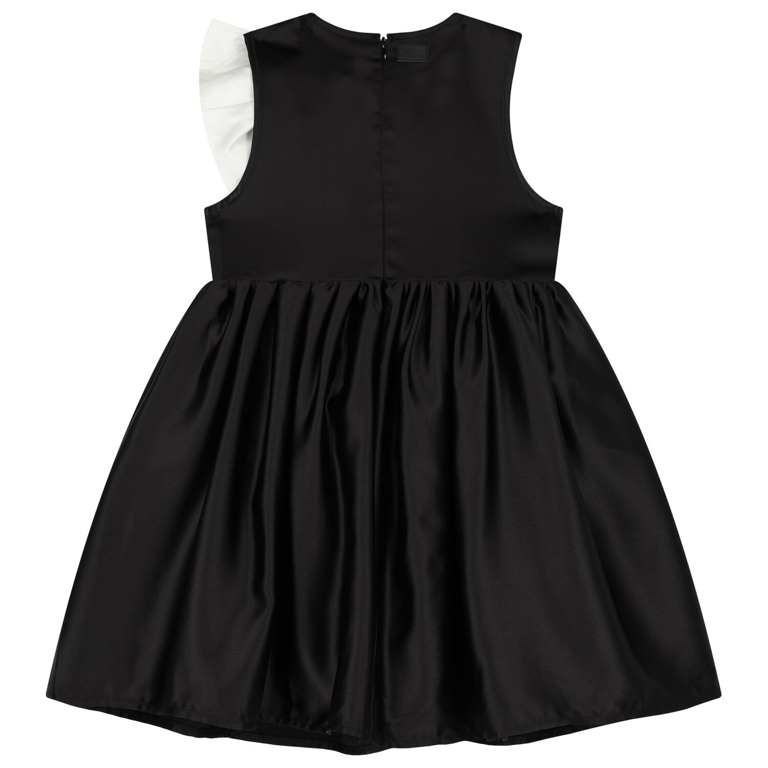 Girls Black & White Bow Dress, 2, hi-res image number null