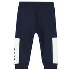 Younger Boys Navy Logo Joggers, 2, hi-res